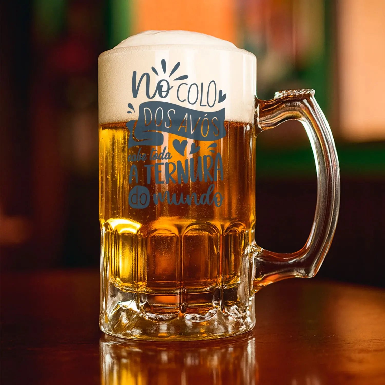 caneca para cerveja personalizada para avós com mensagem especial
