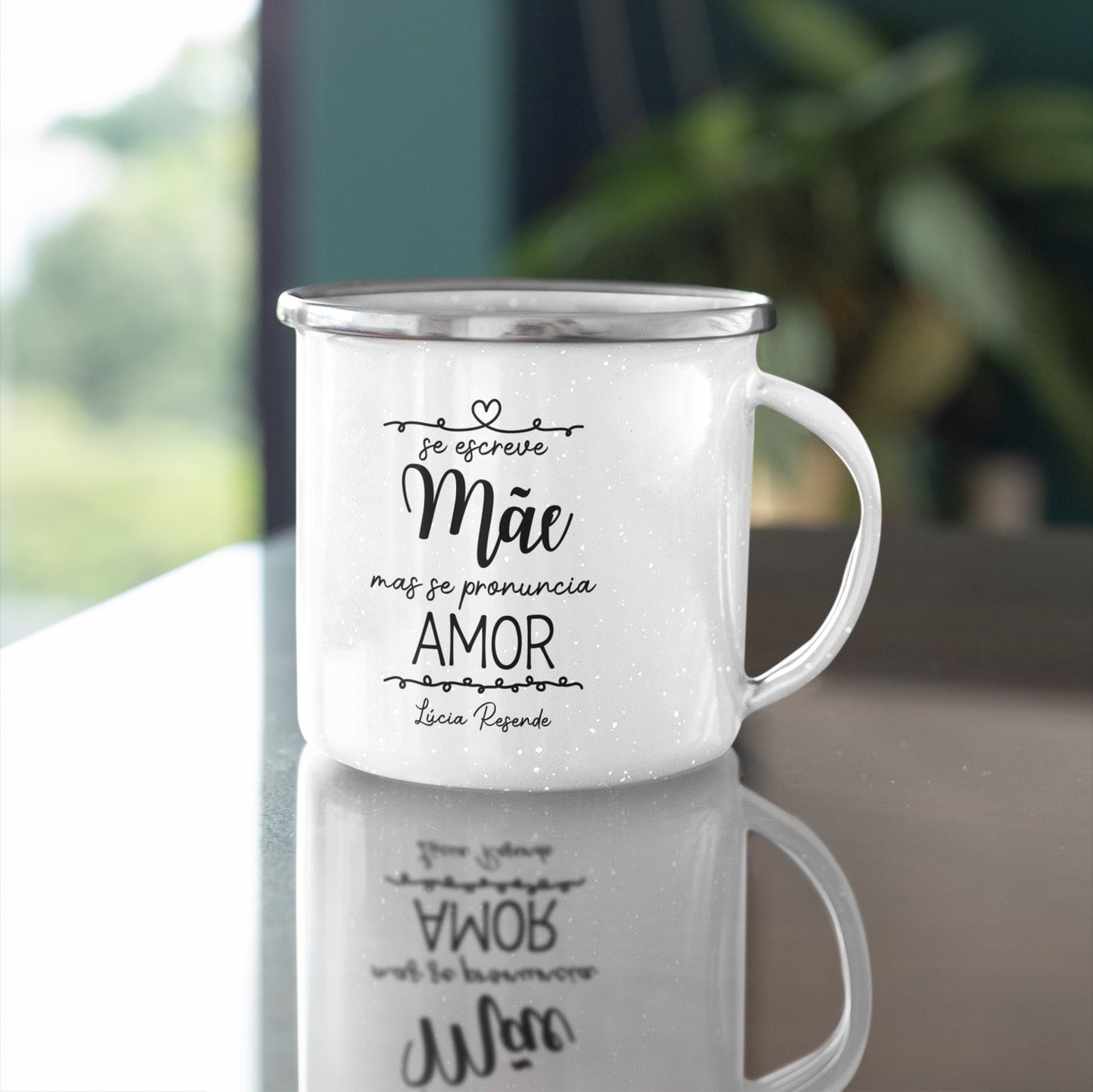 Caneca de Esmalte "Se pronuncia amor"