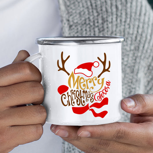 Caneca de Esmalte "Merry Christmas"