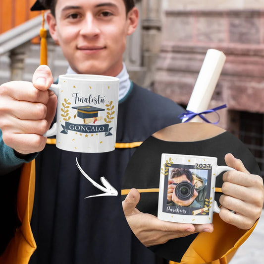 caneca finalista personalizada com fotografia e nome