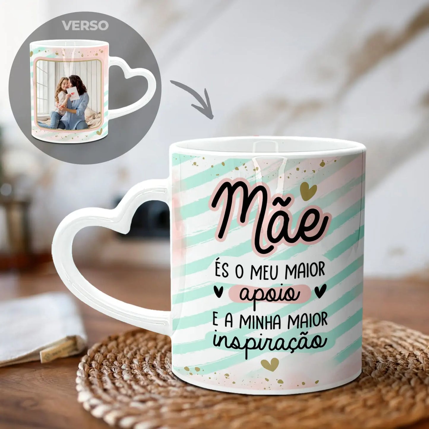 Caneca Pega Coração "Inspiração"