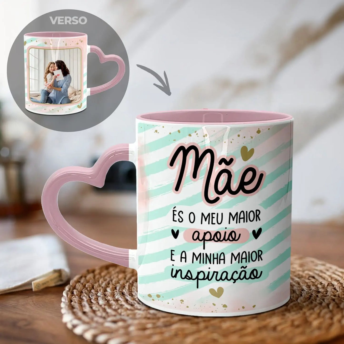 Caneca Pega Coração "Inspiração"