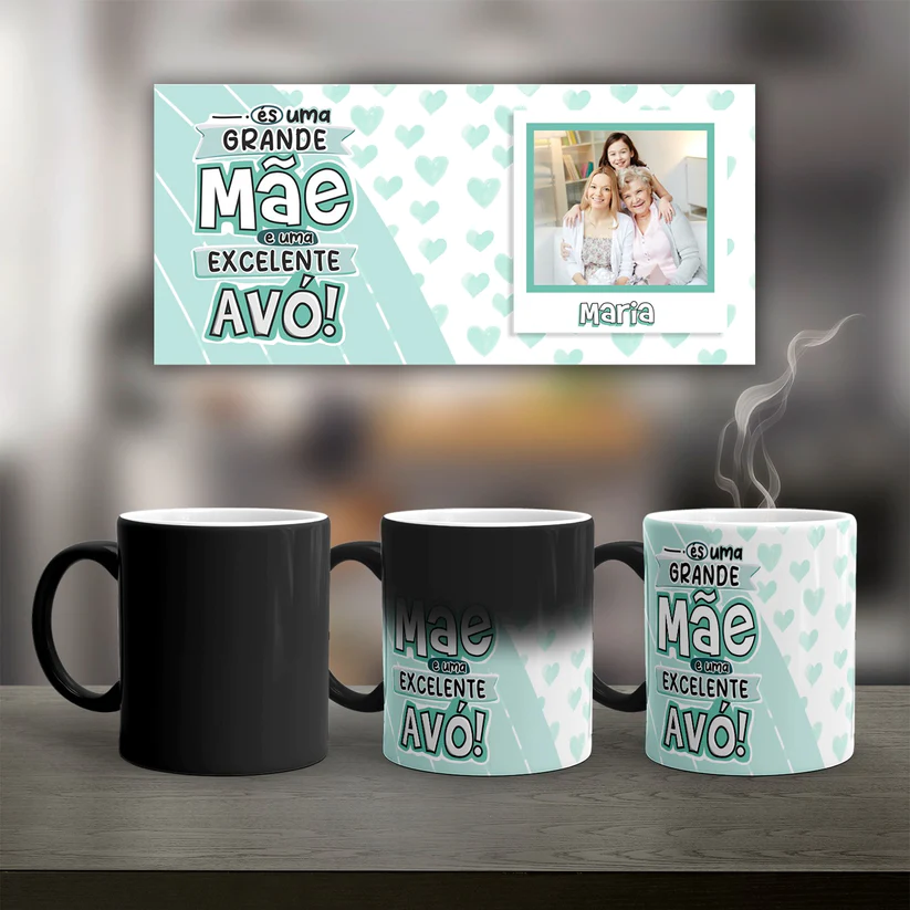 Caneca Mágica "És um(a) grande Pai(Mãe) e um(a) excelente Avô(Avó)!"