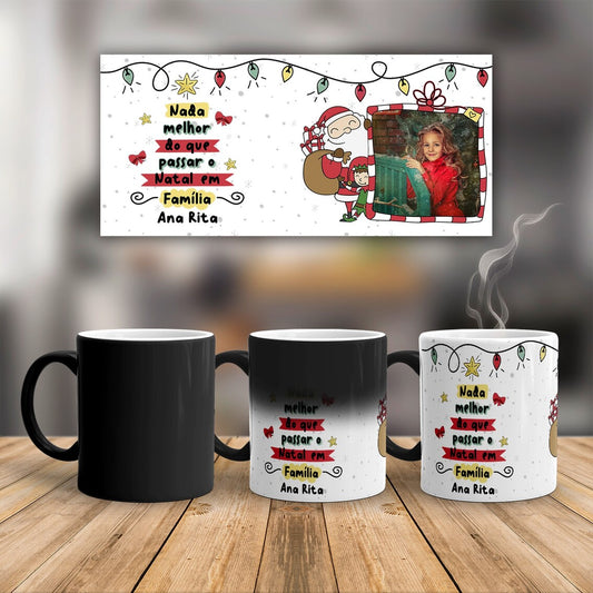 Caneca Mágica "Pai Natal e Duende"