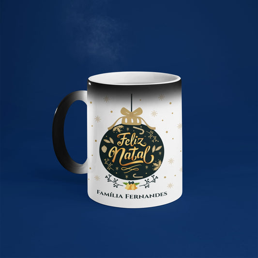 Caneca Mágica "Feliz Natal Dourado"