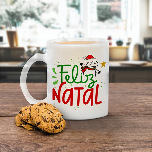 Caneca de vidro "Flork de Natal"