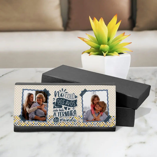 carteira personalizada para avó com fotografias
