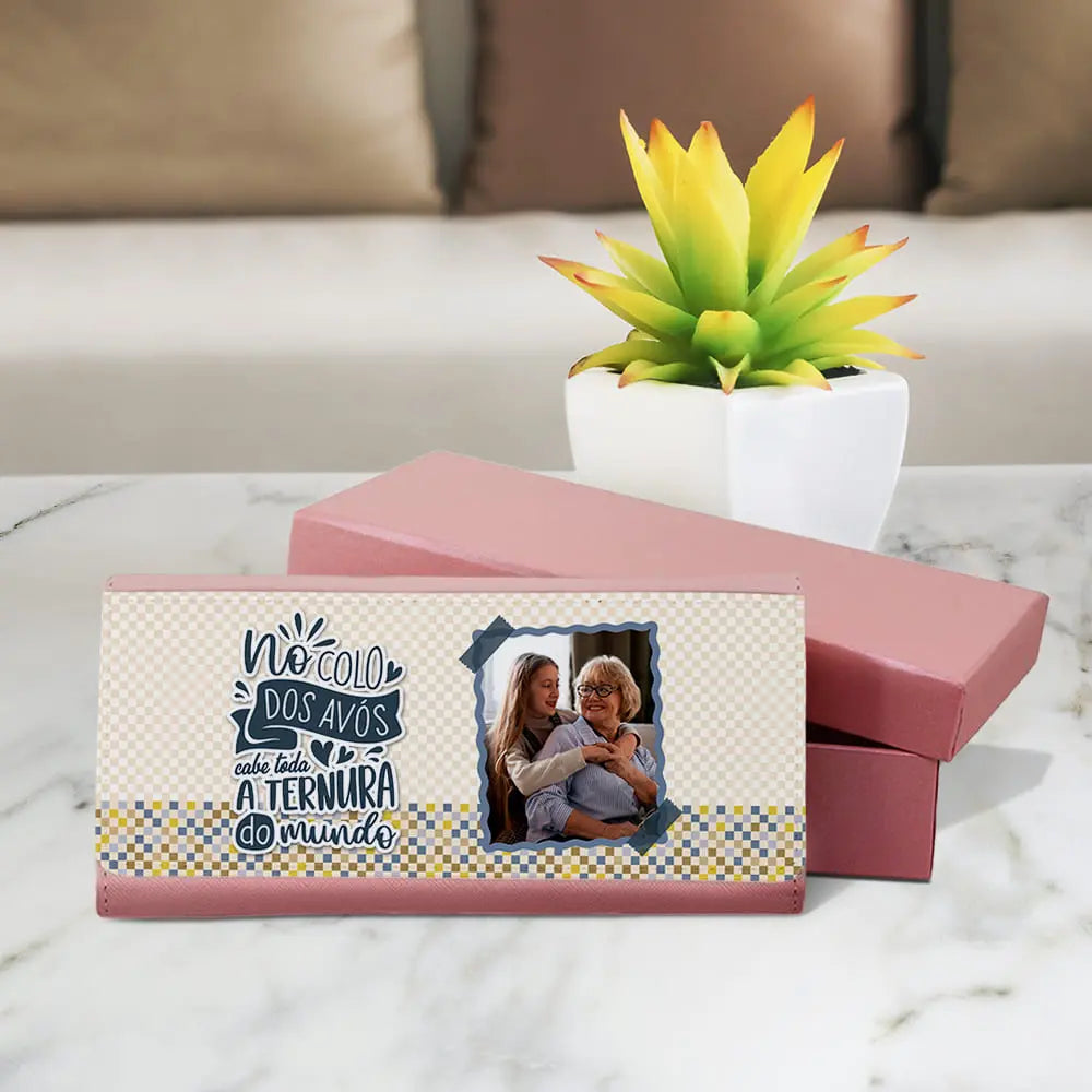 carteira personalizada para avó com fotografia