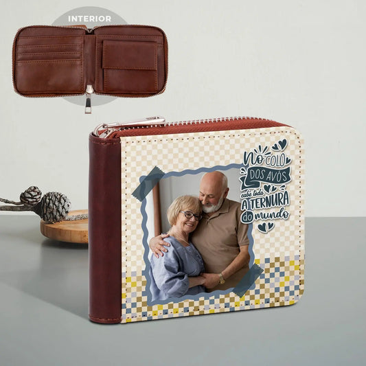 carteira personalizada para avós com fotografia