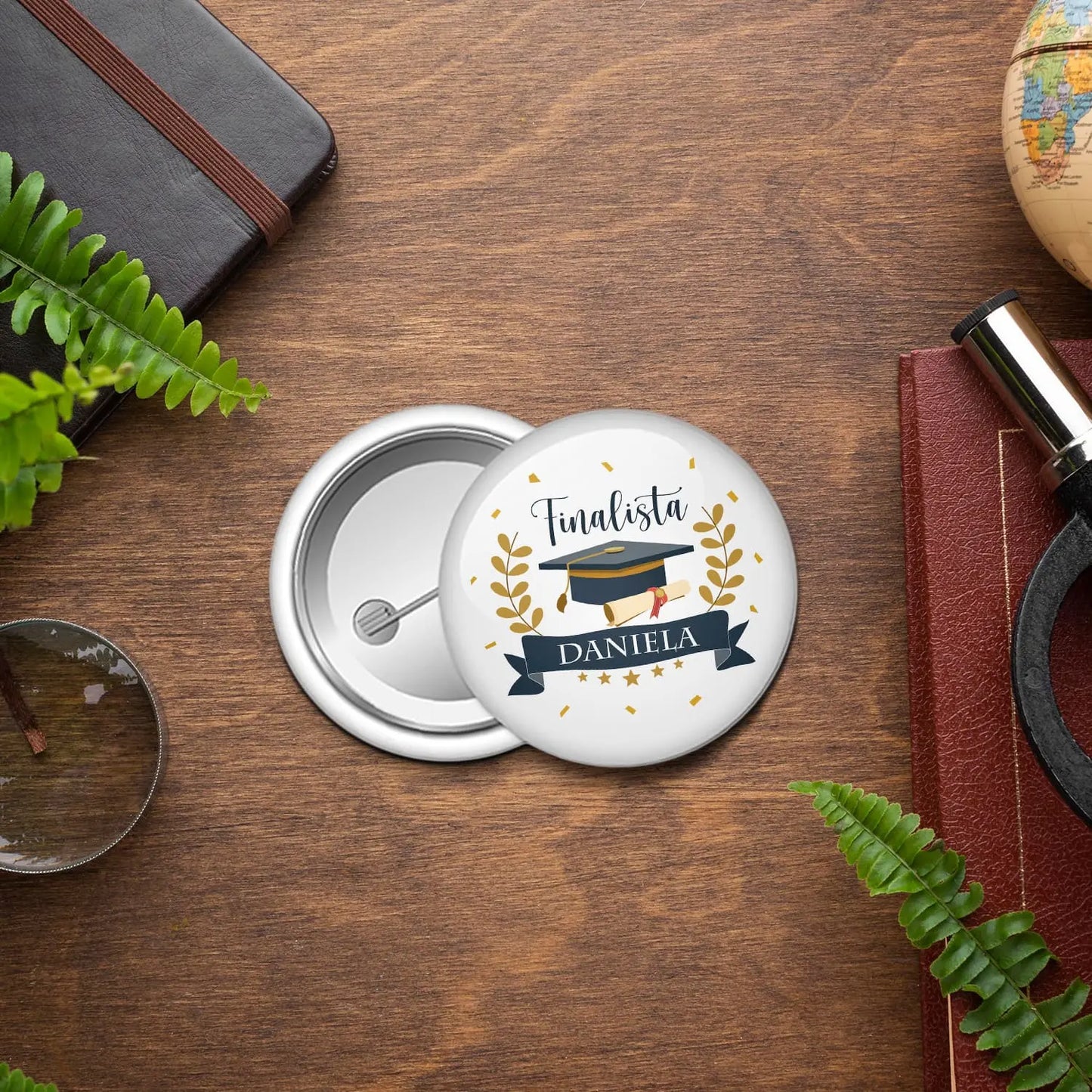 crachá personalizado para finalista com nome