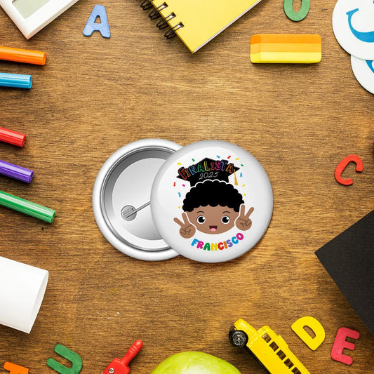 crachá personalizado com nome e ano