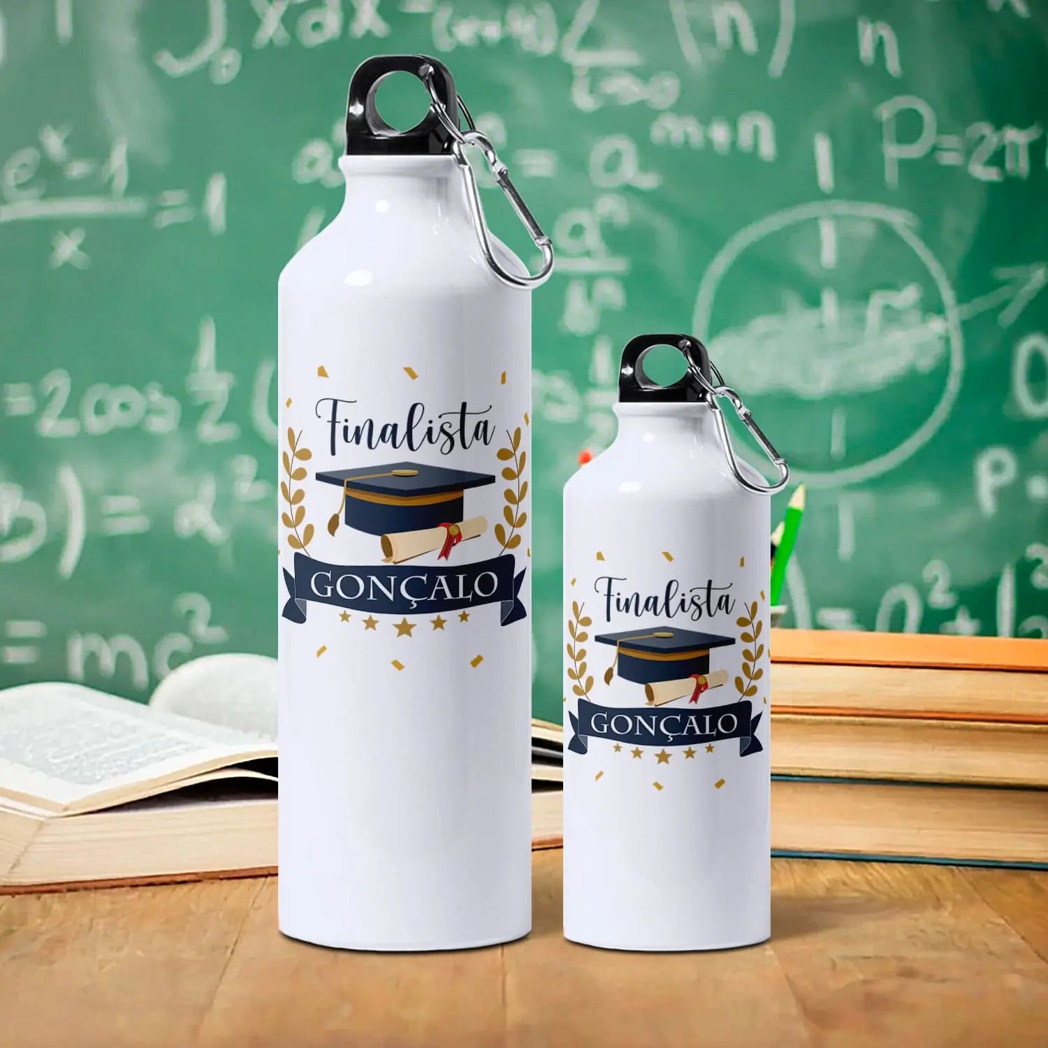 garrafa finalista personalizada com nome