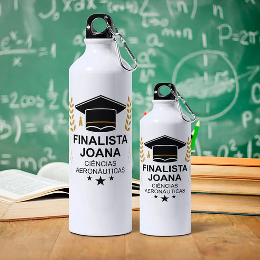 garrafa personalizada para finalista com nome e curso ou ano escolar 