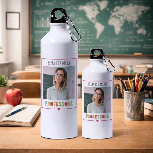garrafa professora personalizada com nome e fotografia