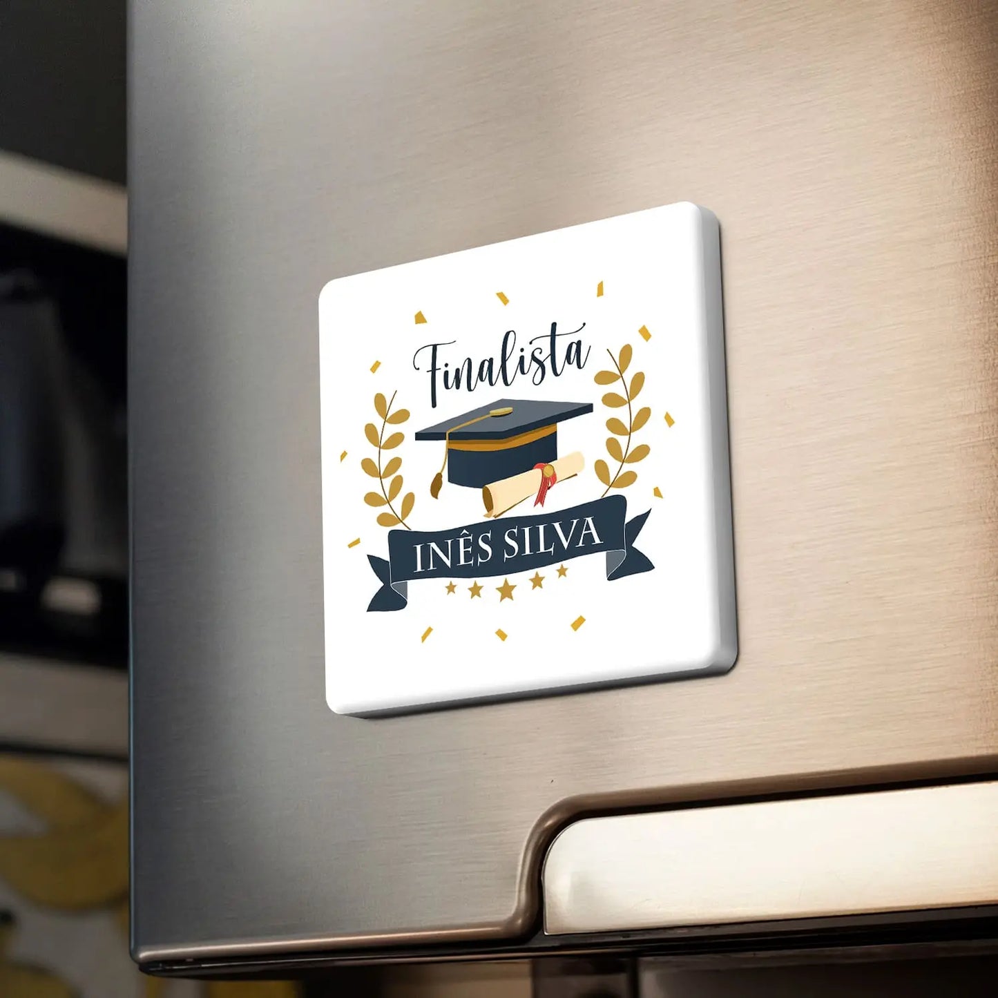íman personalizado para finalista com nome