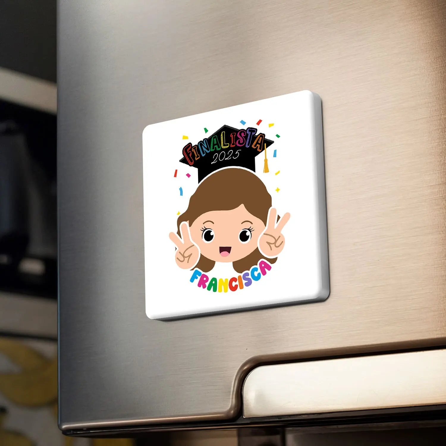 íman personalizado com nome e ano