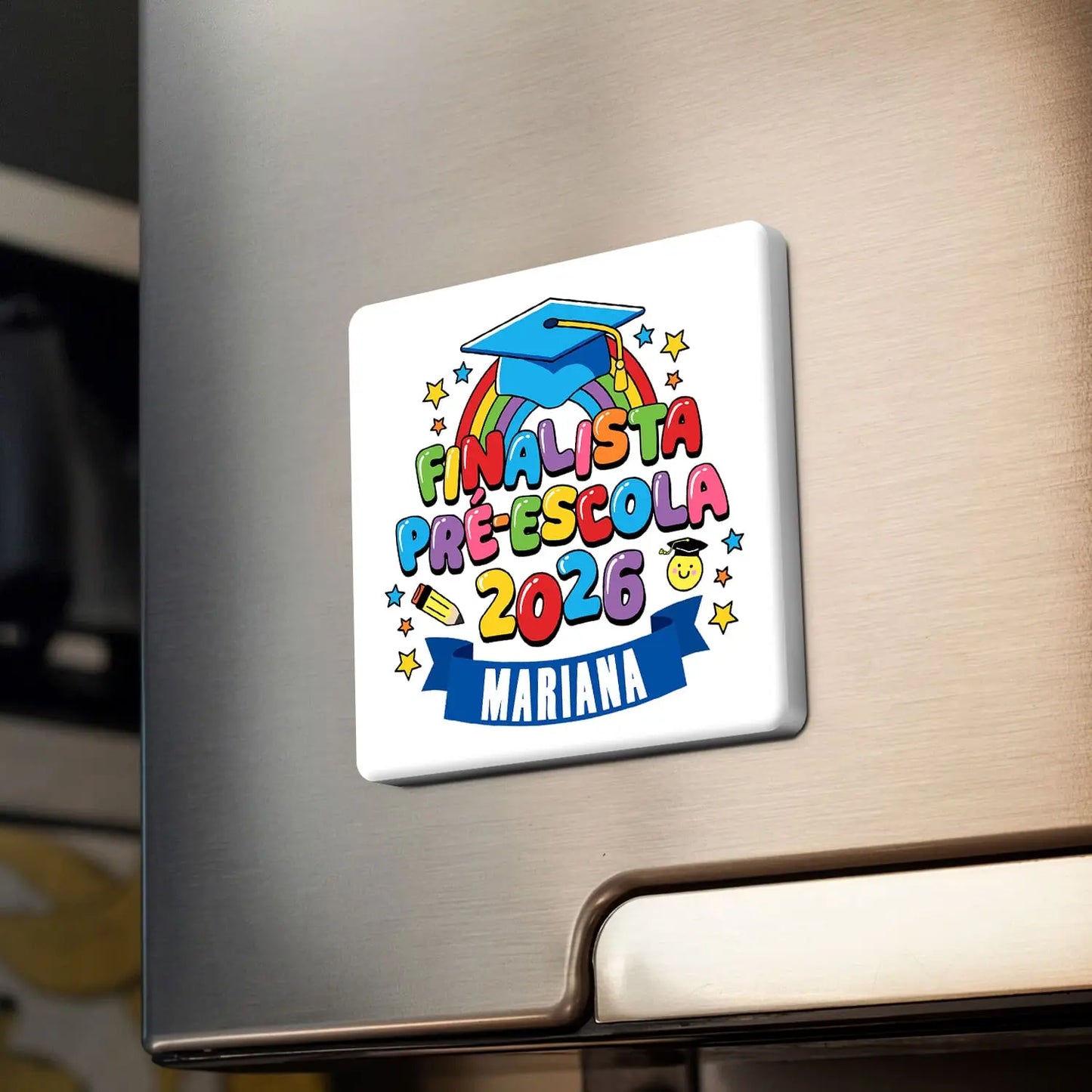 íman personalizado com nome e ano