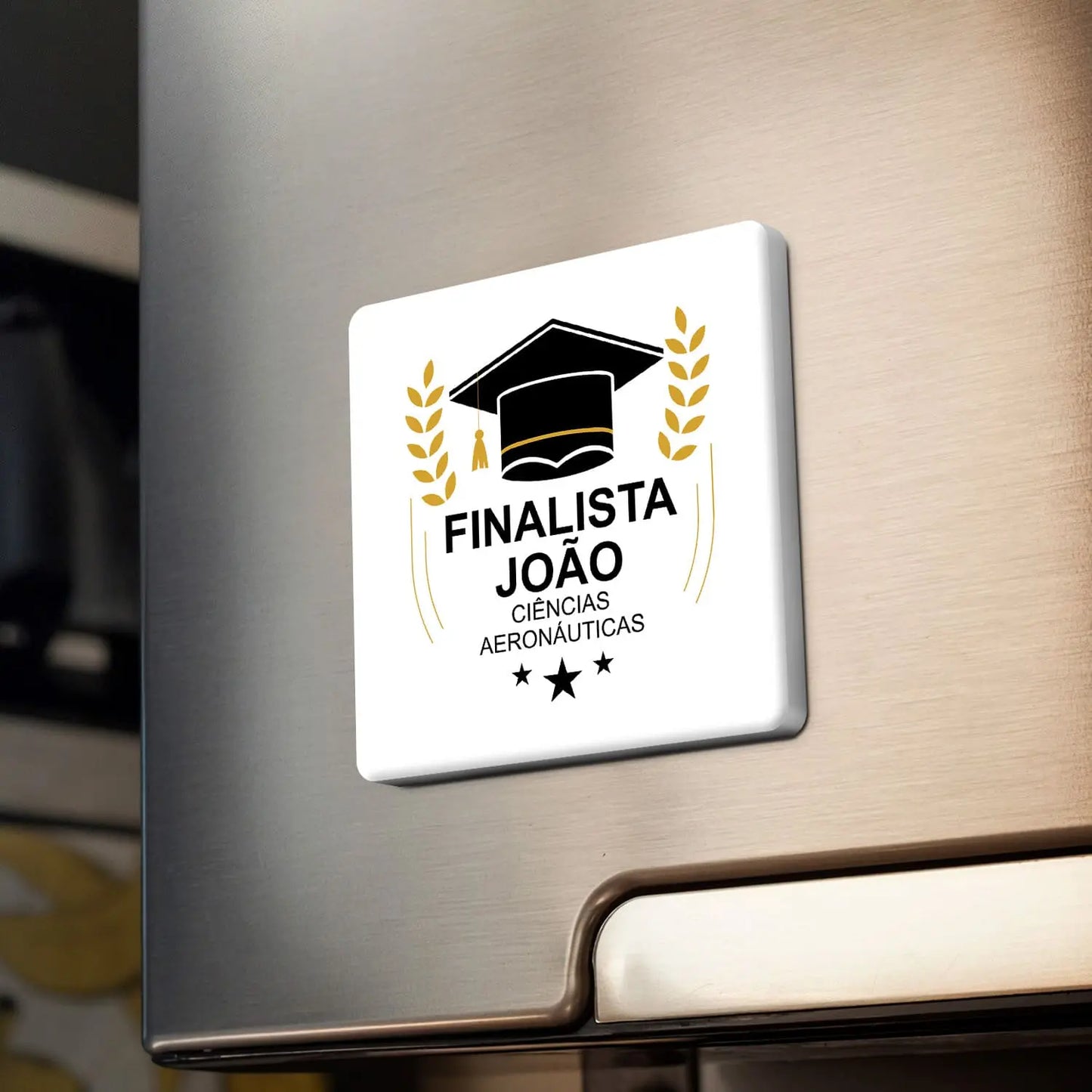 íman personalizado para finalista com nome e curso ou ano escolar