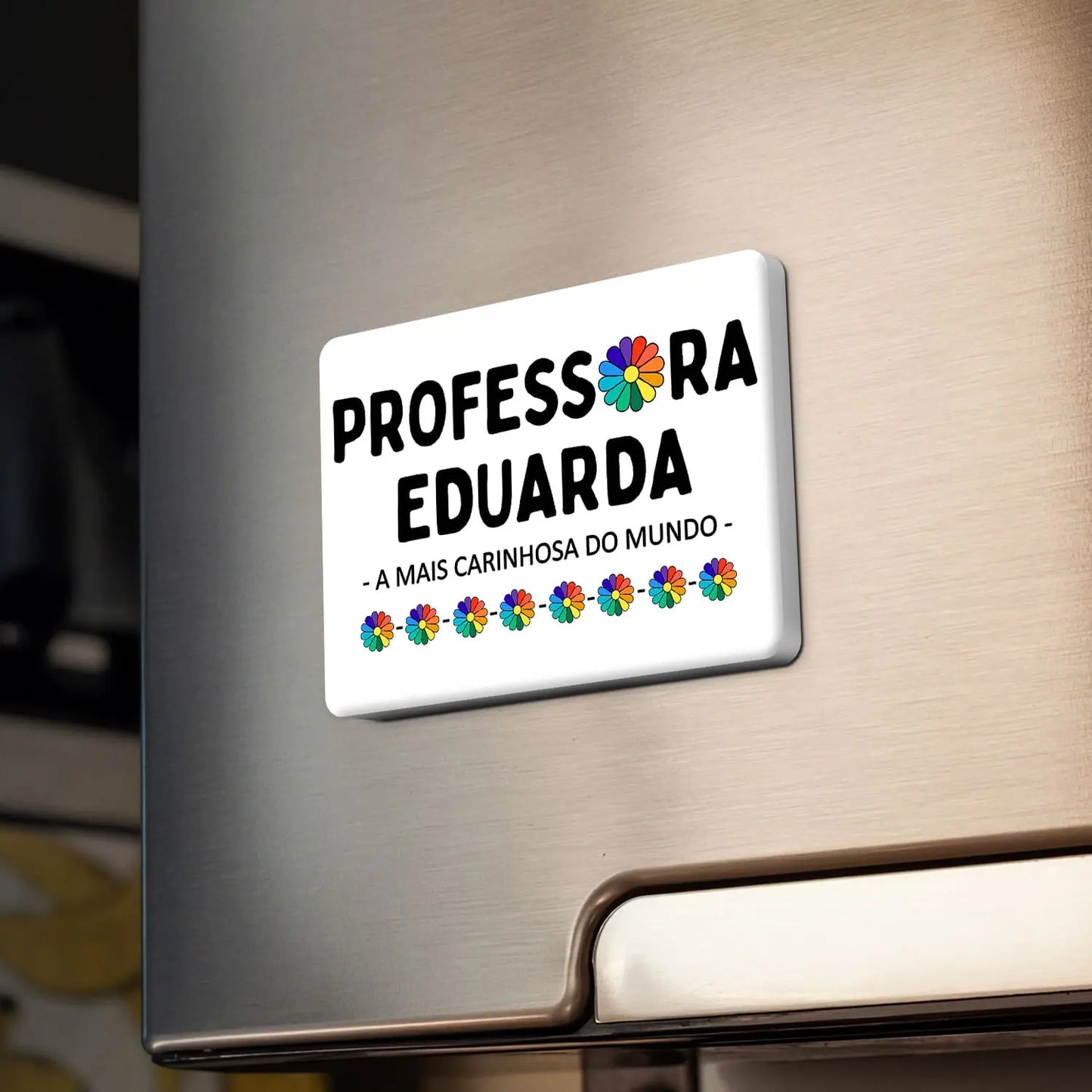 íman professora personalizado com nome e frase