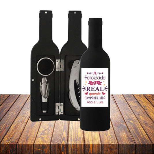 Kit de vinho "Felicidade Compartilhada"
