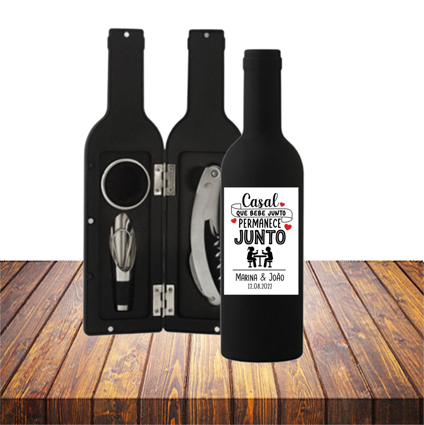 Kit de vinho "Casal Permanece Junto"