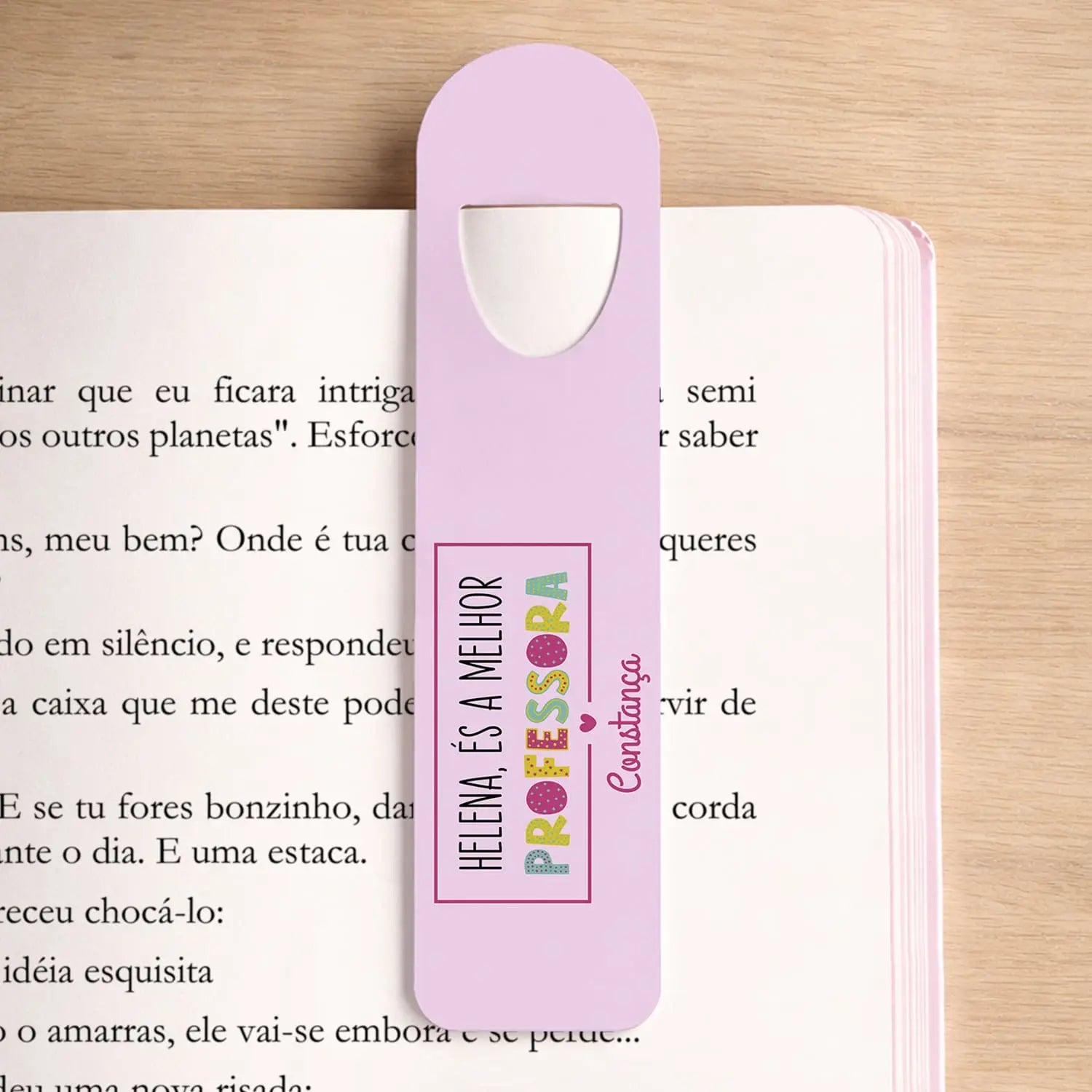 marcador de livro professora personalizado com nome 