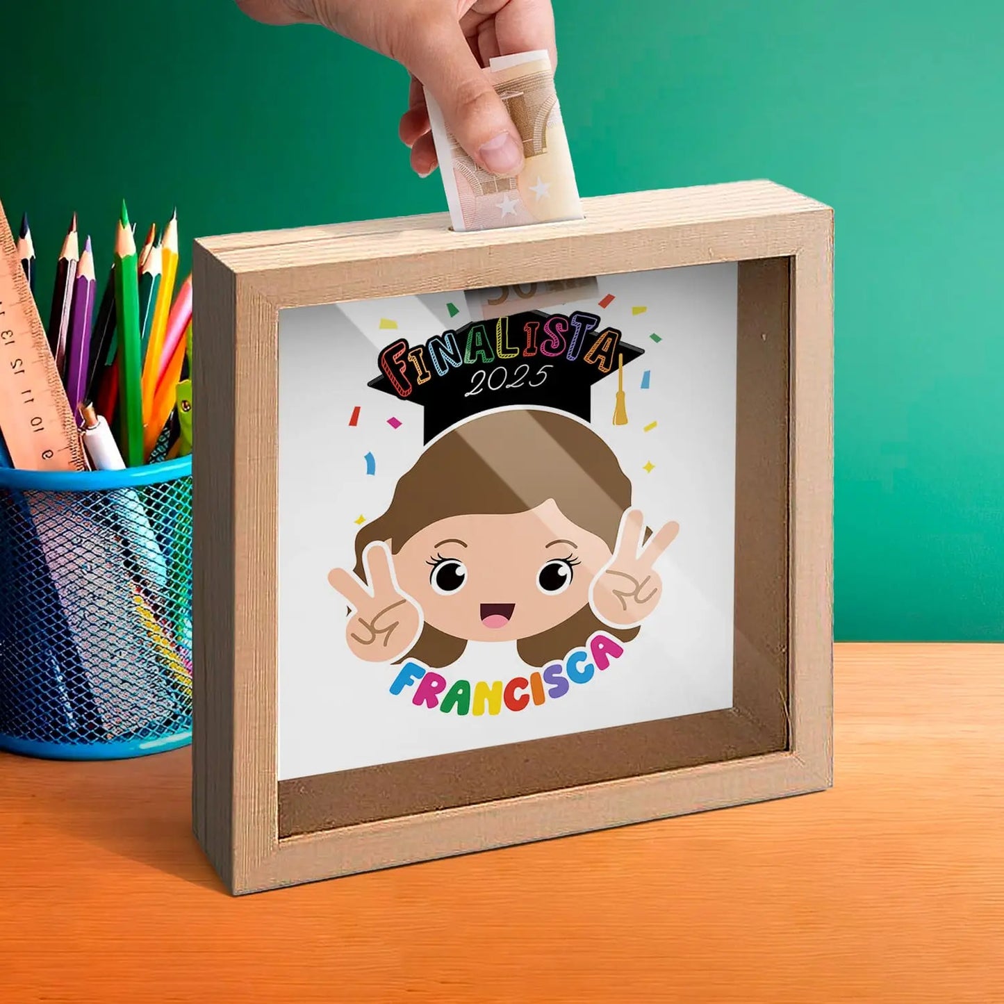 mealheiro personalizado com nome e ano
