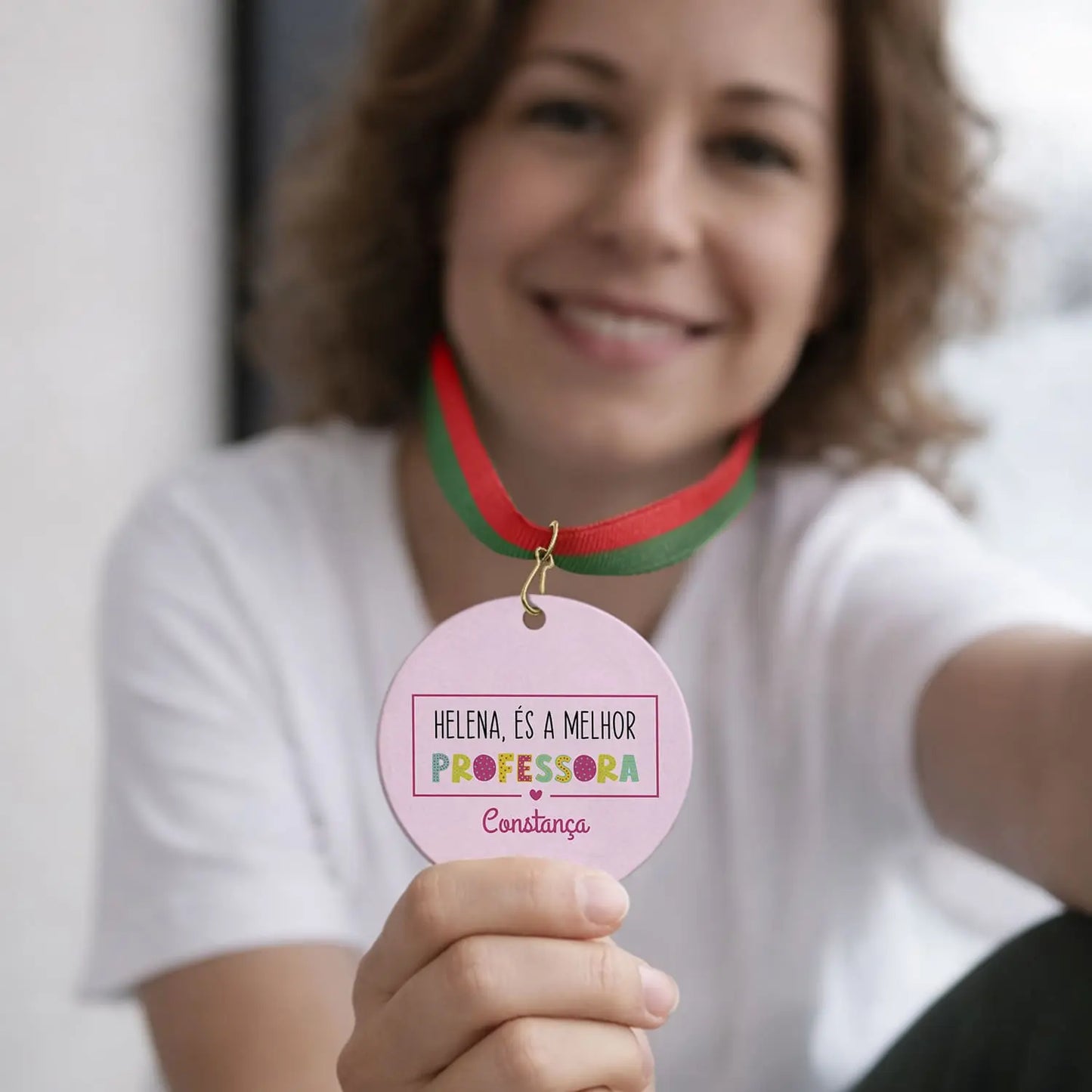 medalha professora personalizada com nome 