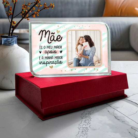 Moldura de Cristal 3D c/ caixa "Inspiração"