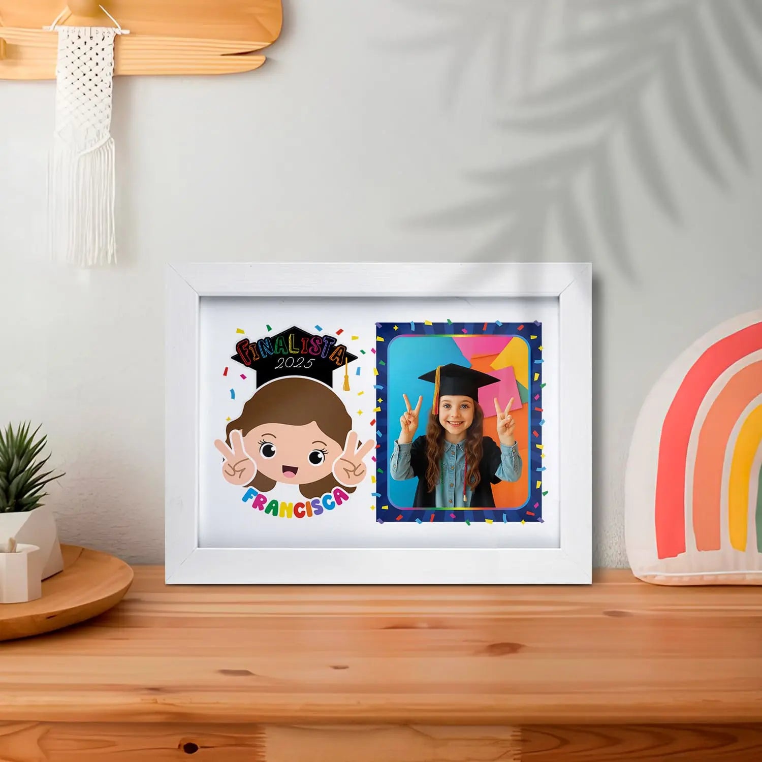 moldura finalista personalizada com fotografia, nome e ano