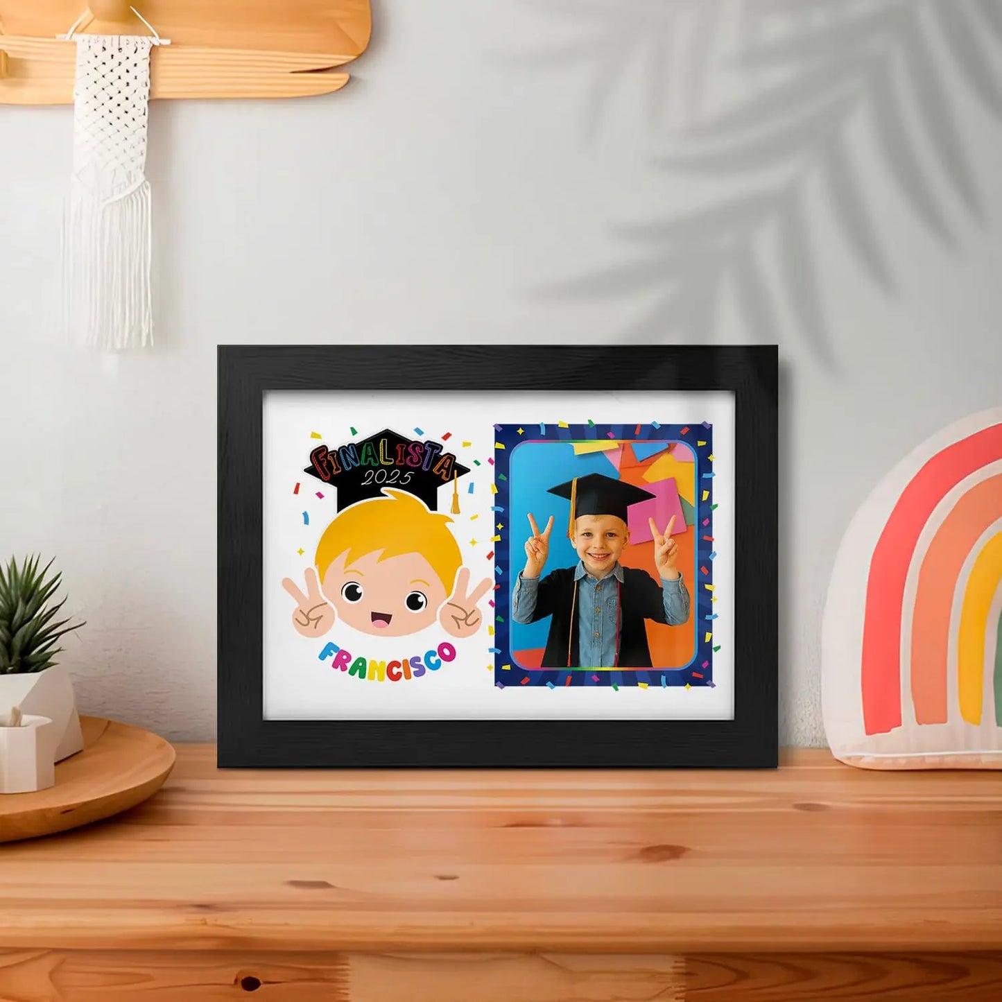 moldura finalista personalizada com fotografia, nome e ano