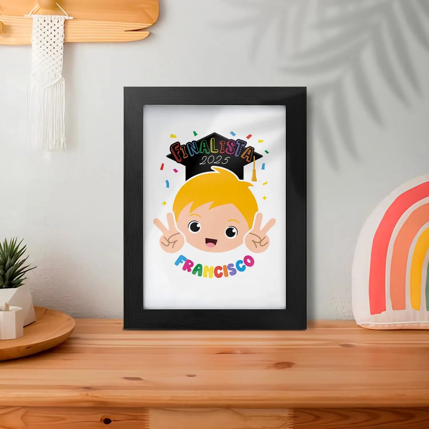 moldura finalista personalizada com nome e ano