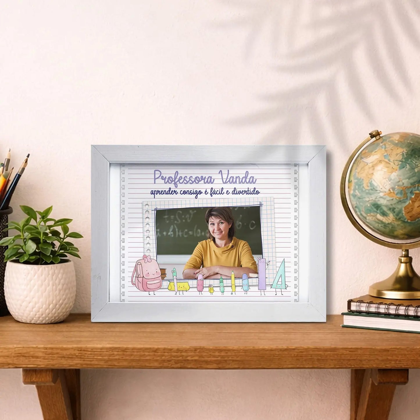 moldura professora personalizada com fotografia e nome