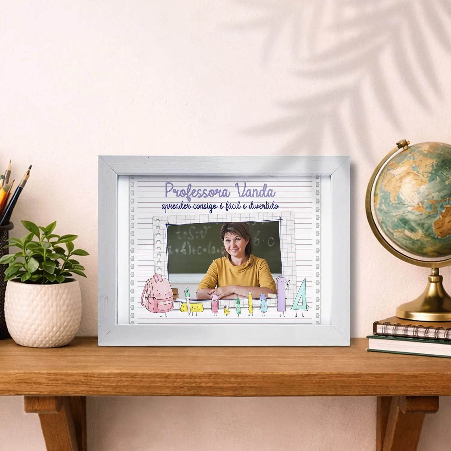 moldura professora personalizada com fotografia e nome