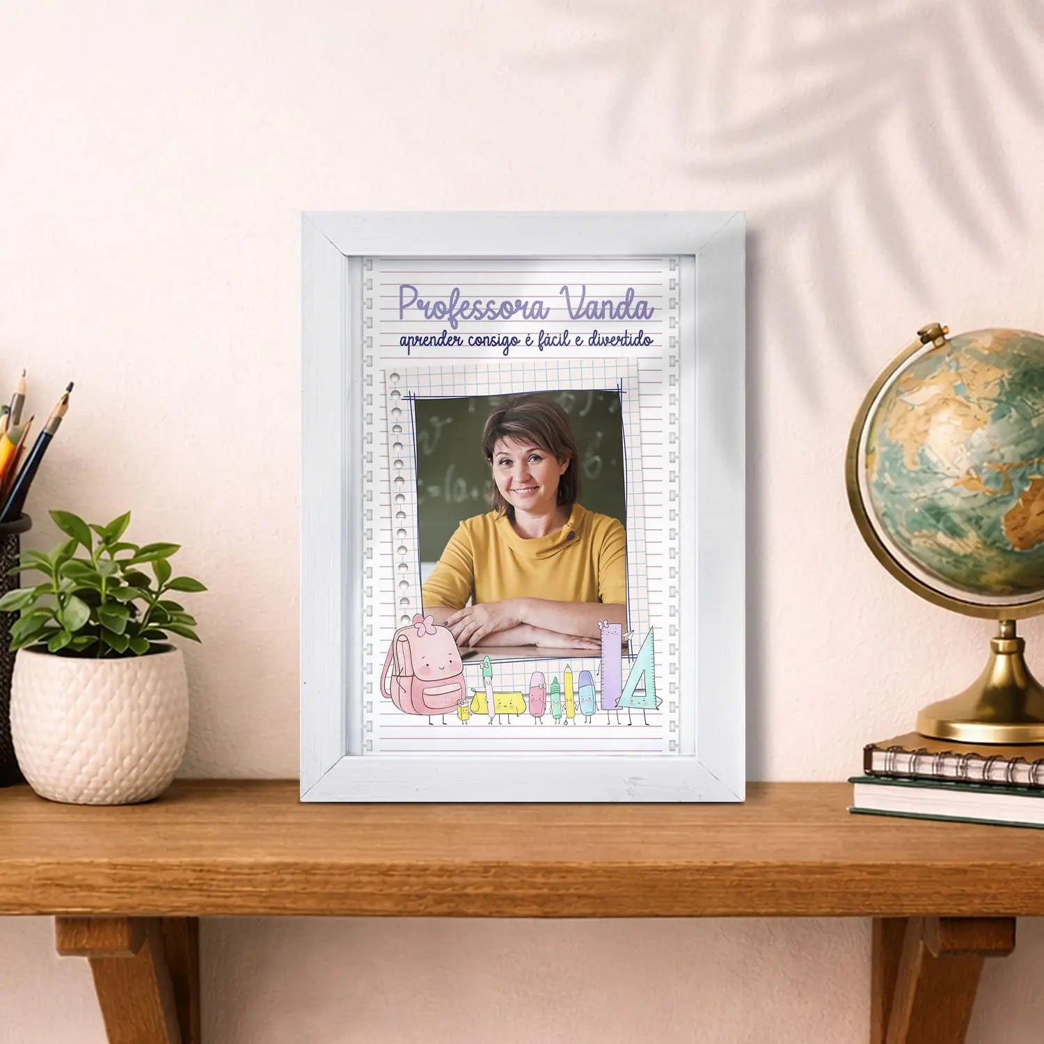 moldura professora personalizada com fotografia e nome