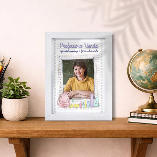 moldura professora personalizada com fotografia e nome