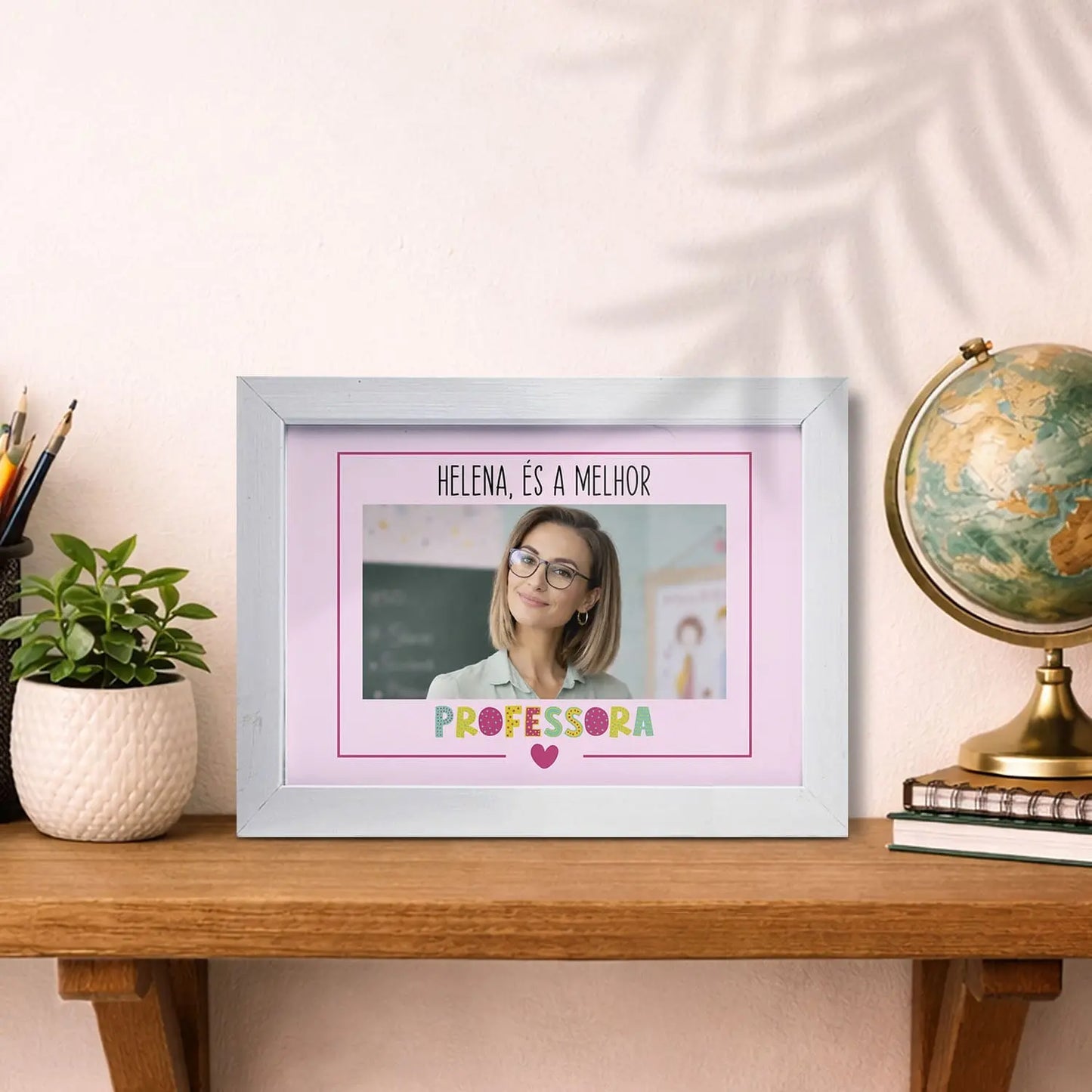 moldura professora personalizada com nome e fotografia