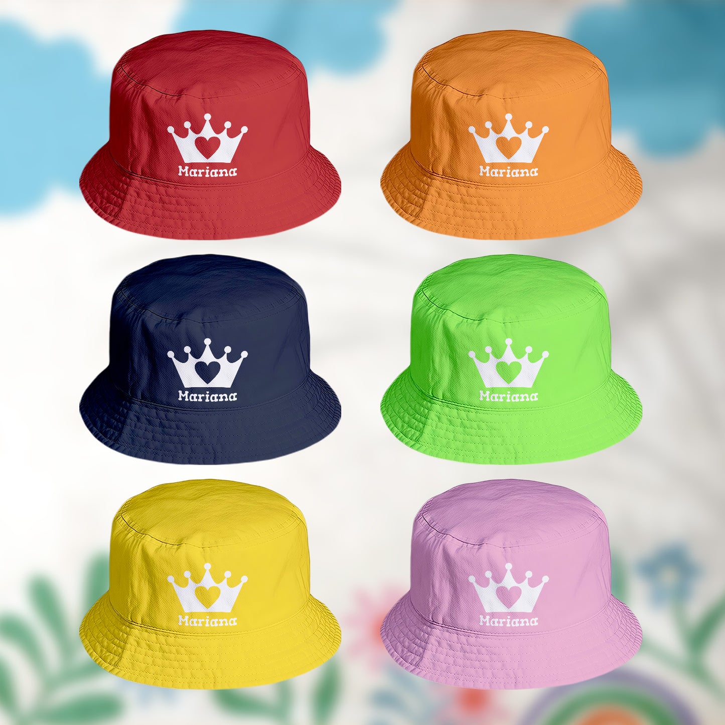 panamá personalizado com nome tema princesas