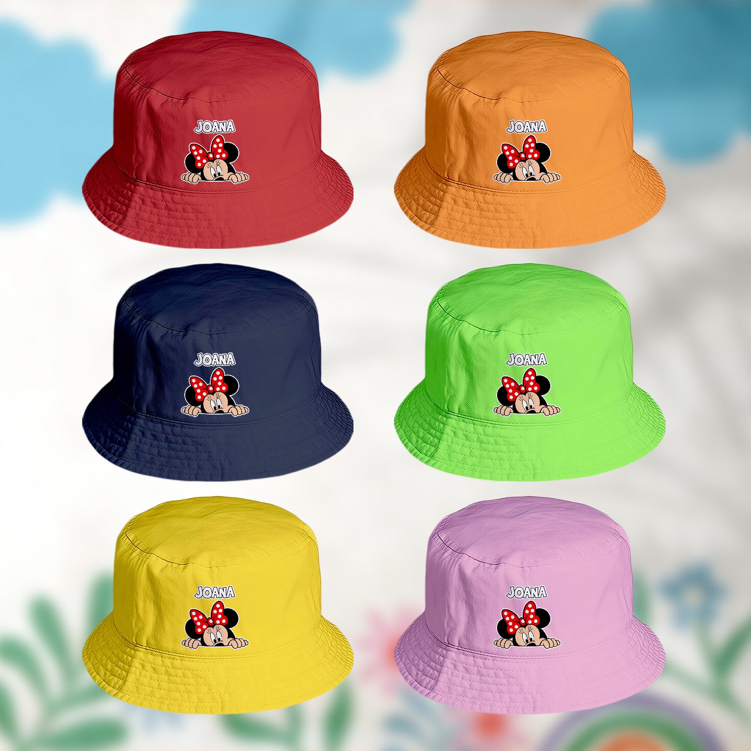 panamá personalizado com nome tema minnie