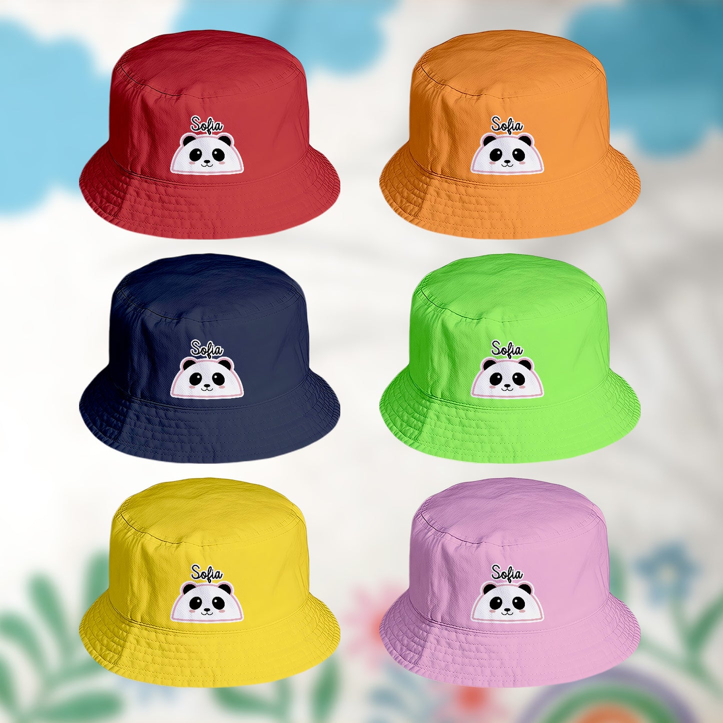 panamá personalizado com nome tema panda