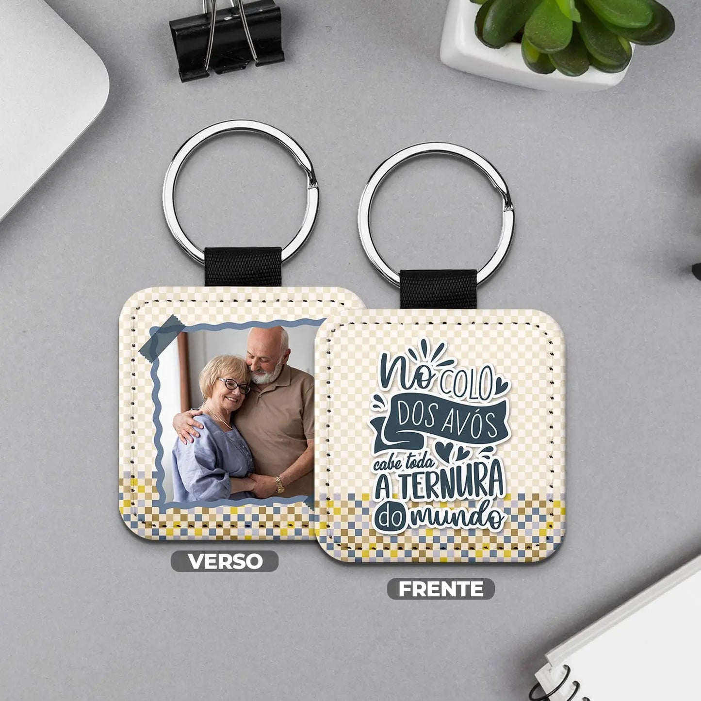 porta-chaves personalizado para avós com fotografia