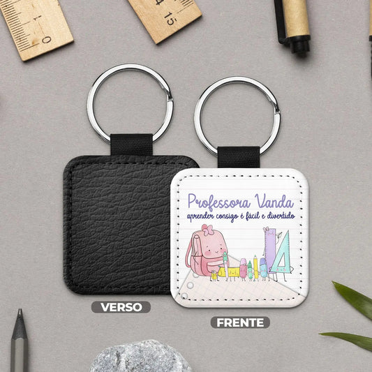 porta-chaves professora personalizado com nome