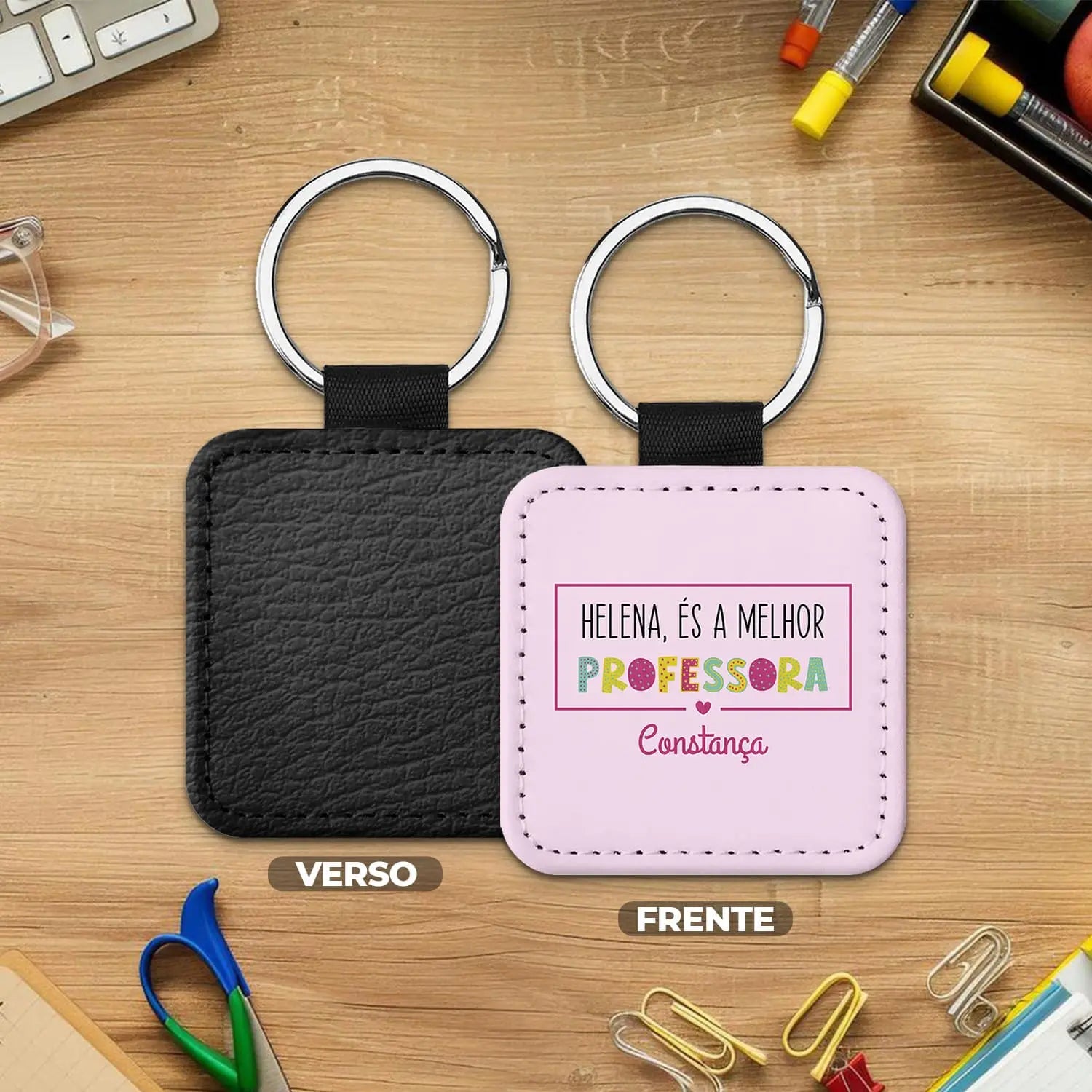 porta-chaves professora personalizado com nome