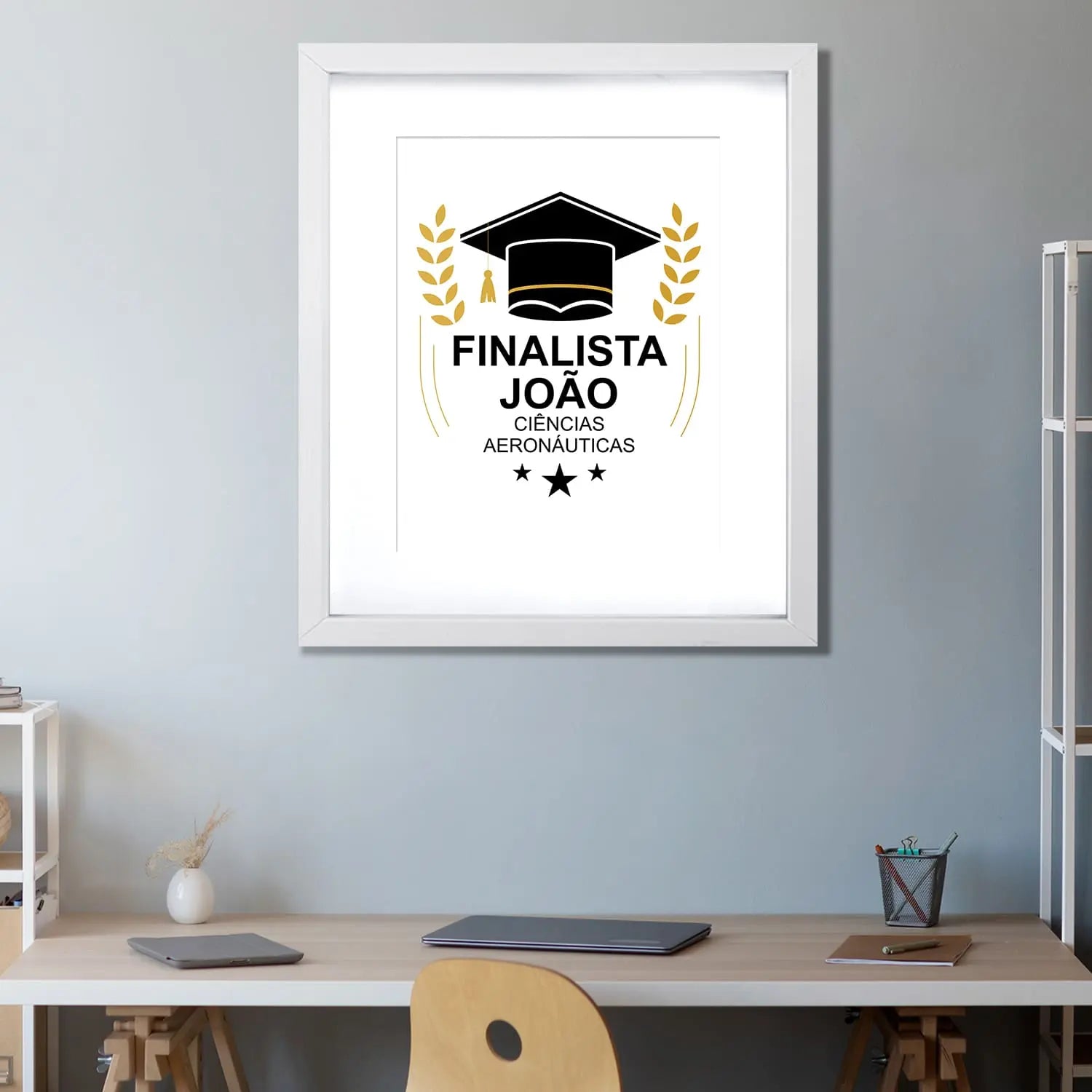 quadro personalizado para finalista com nome e curso ou ano escolar 