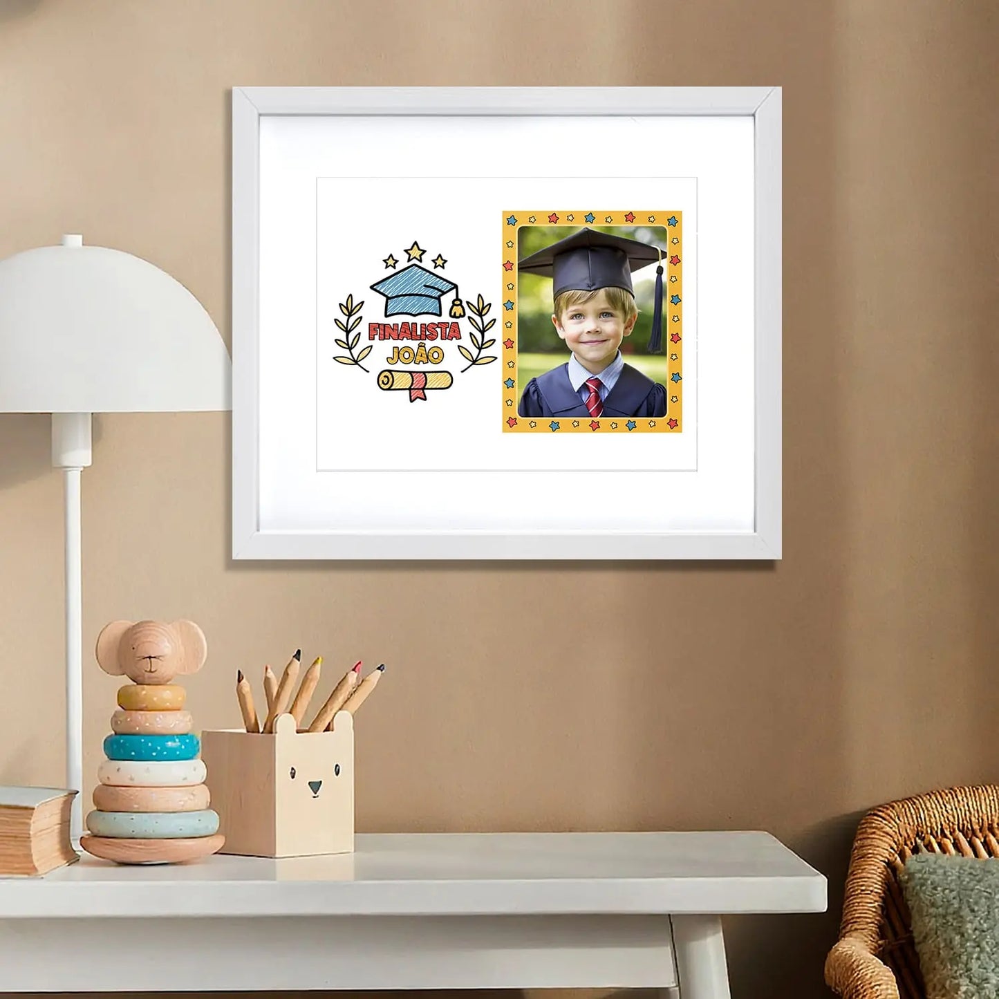 quadro finalista personalizado com fotografia e nome