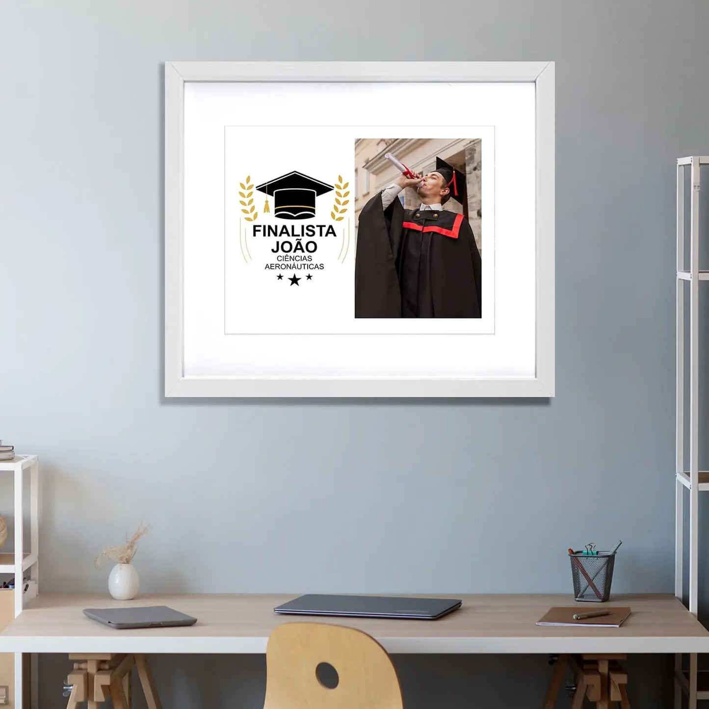 quadro personalizado para finalista com nome, curso ou ano escolar e fotografia