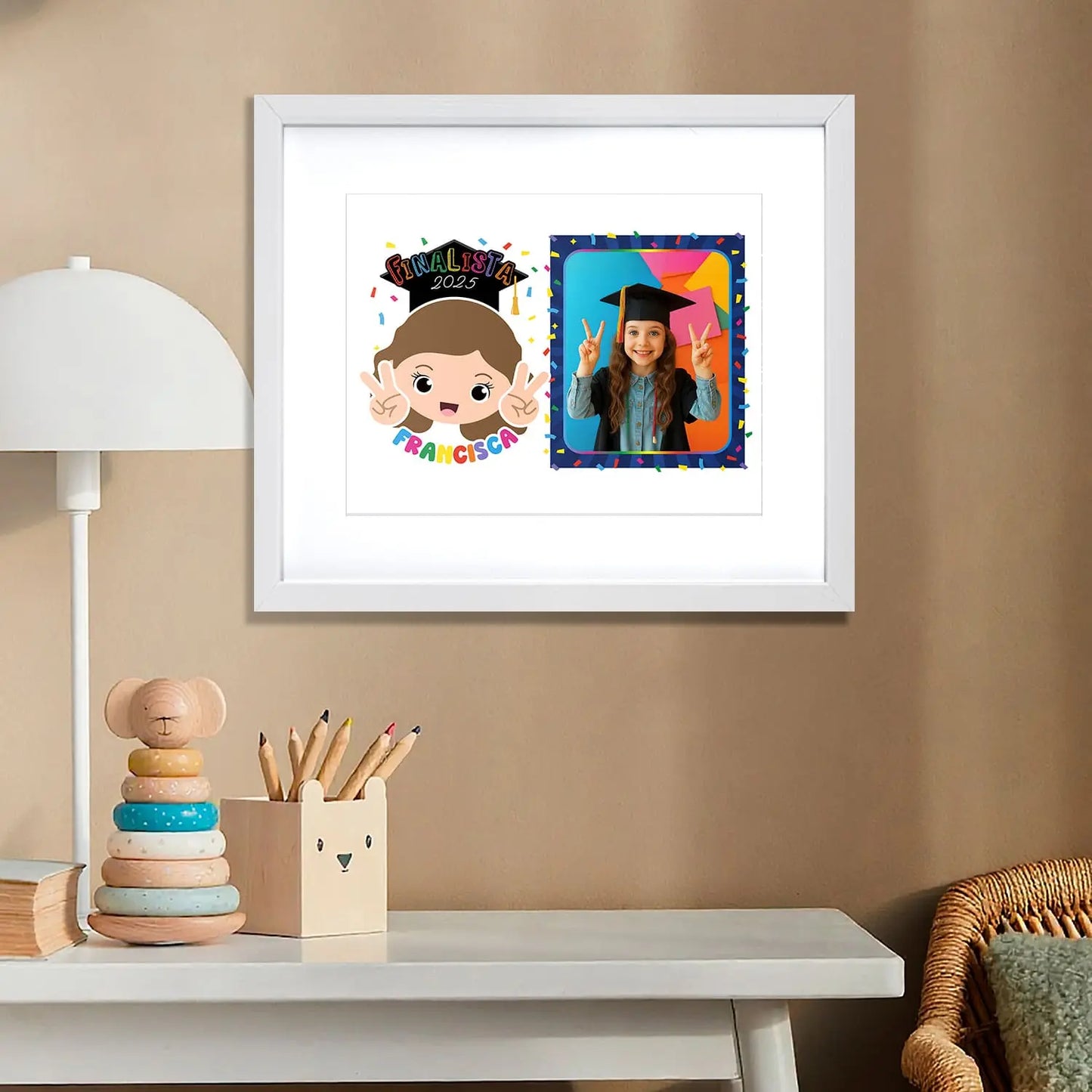 quadro finalista personalizado com fotografia, nome e ano
