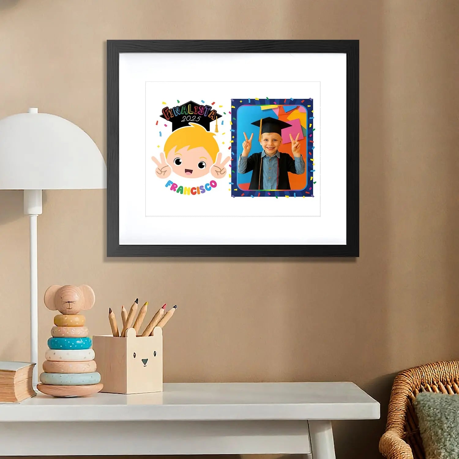 quadro finalista personalizado com fotografia, nome e ano