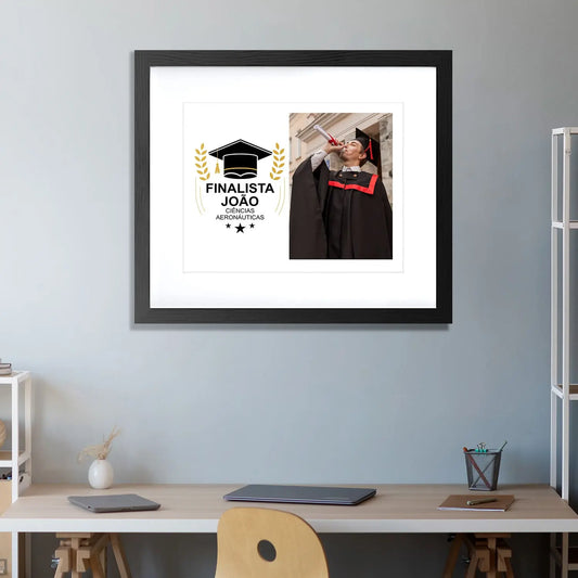 quadro personalizado para finalista com nome, curso ou ano escolar e fotografia