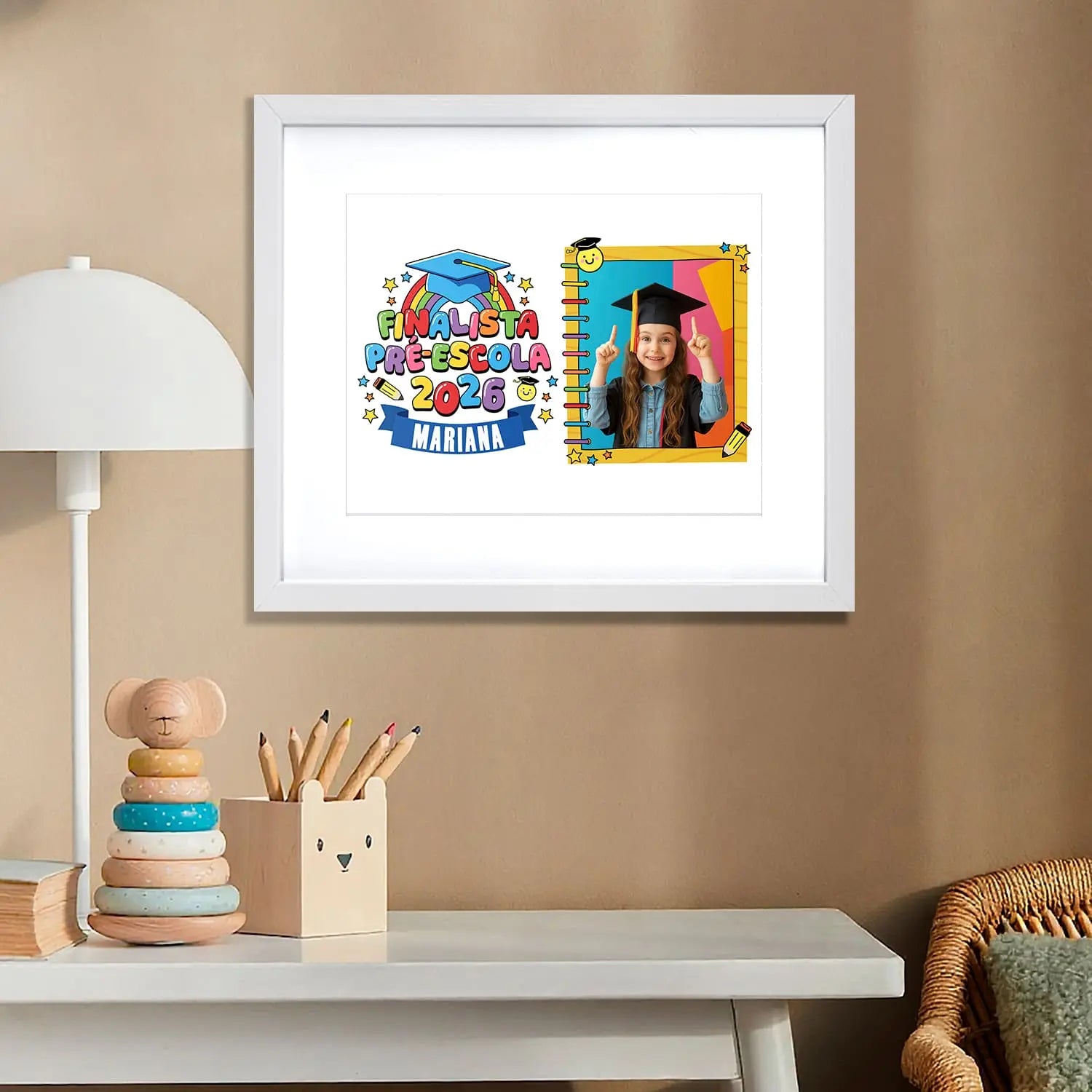quadro finalista personalizado com fotografia, nome e ano